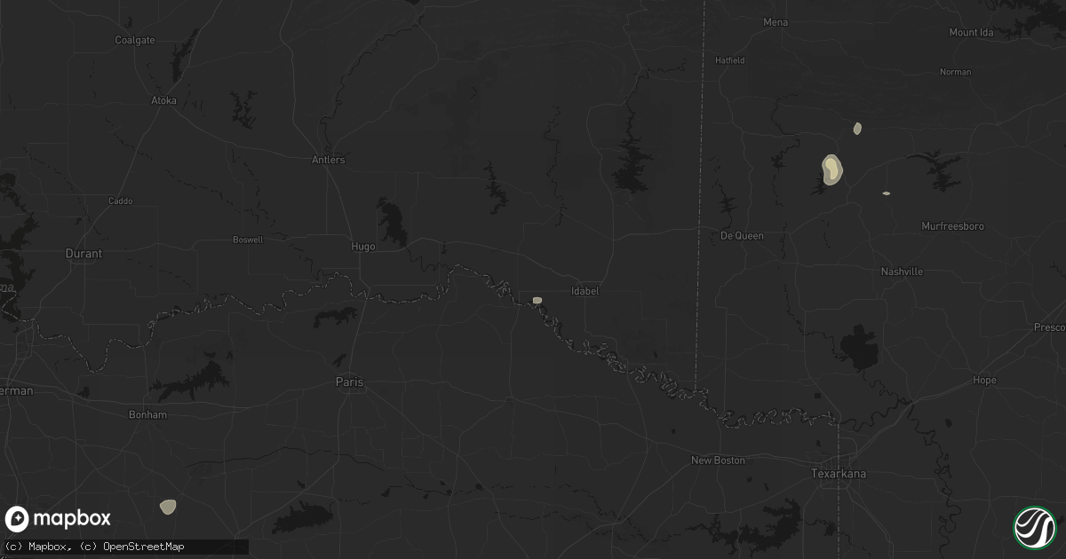Hail map in Garvin, OK on July 7, 2026