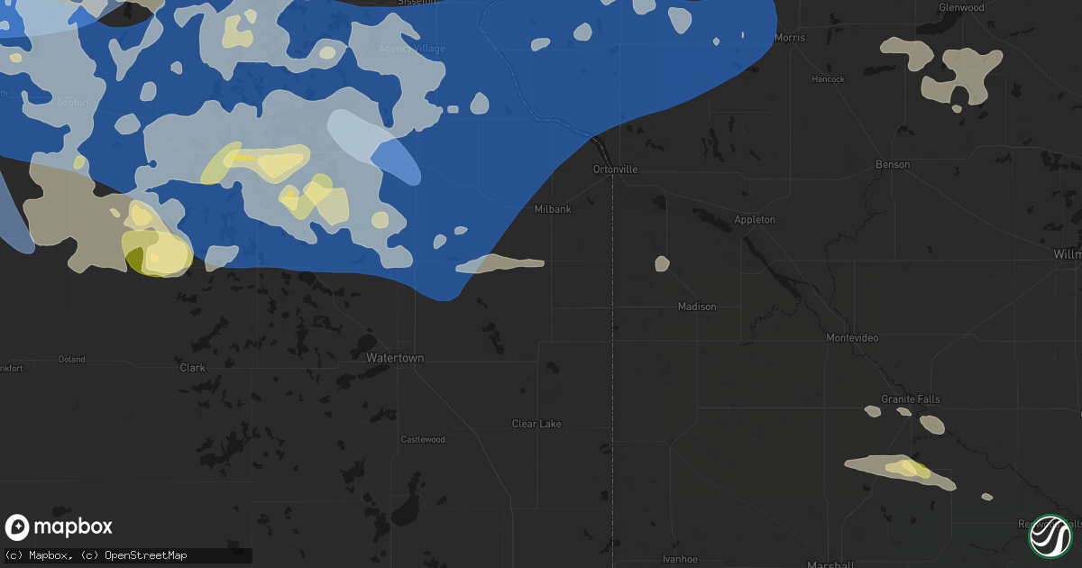 Hail map in Labolt, SD on July 7, 2026