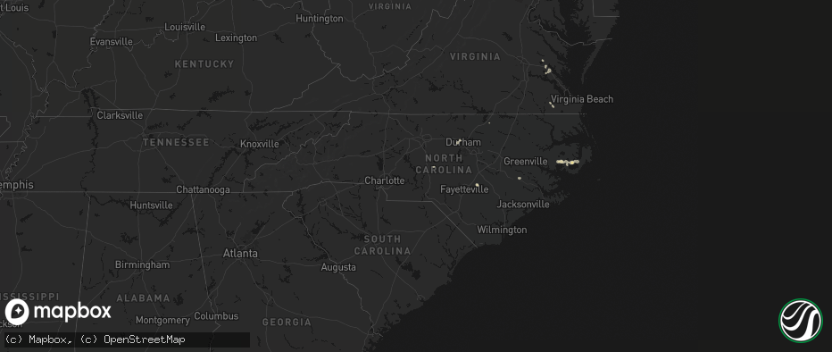 Hail map in North Carolina on July 7, 2026