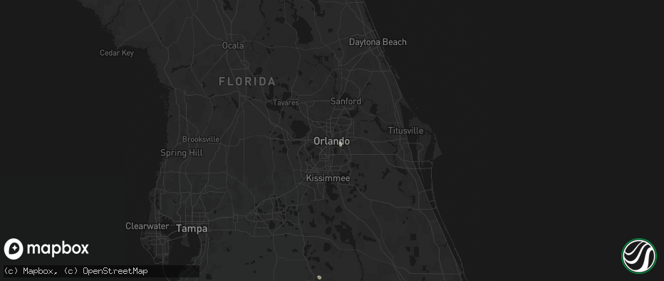 Hail map in Orlando, FL on July 7, 2026