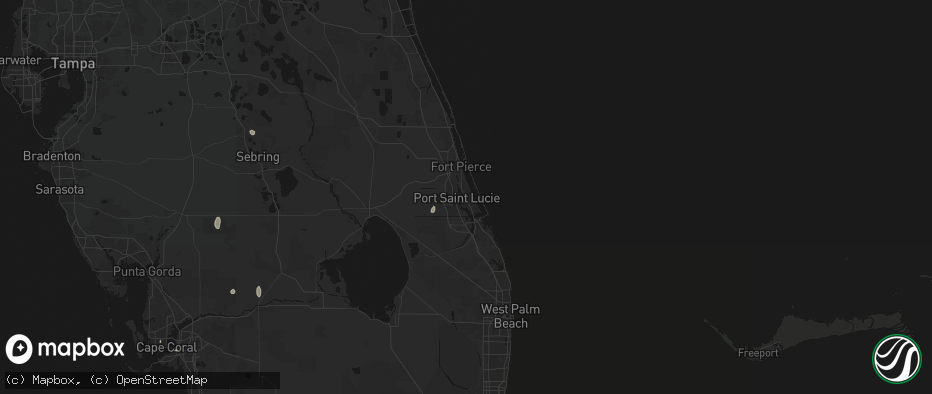 Hail map in Port Saint Lucie, FL on July 7, 2026