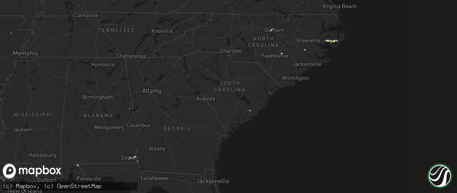 Hail map in South Carolina on July 7, 2026
