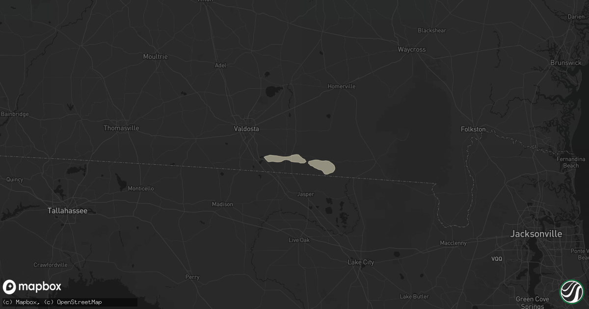 Hail map in Statenville, GA on July 7, 2026