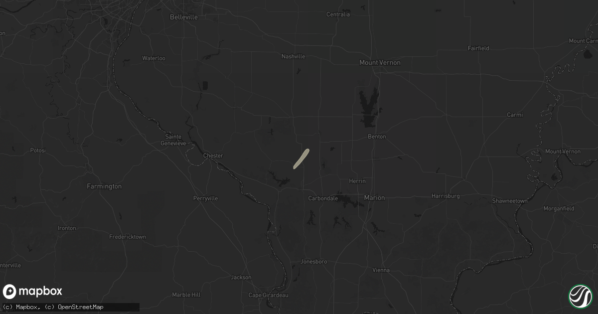 Hail map in Vergennes, IL on July 7, 2026