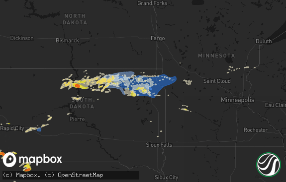 Hail map preview on 07-07-2026