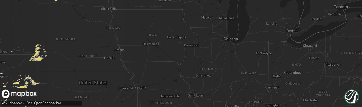 Hail map in Nebraska on July 8, 2011