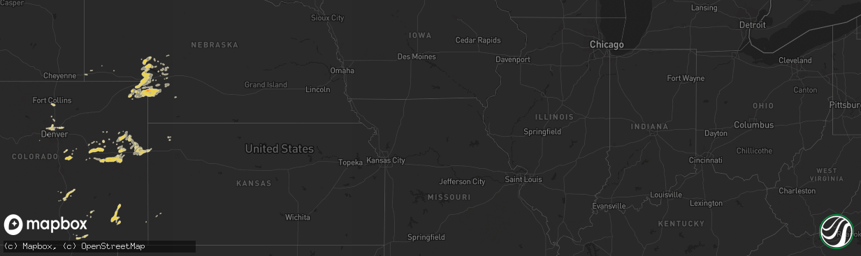 Hail map on July 8, 2011