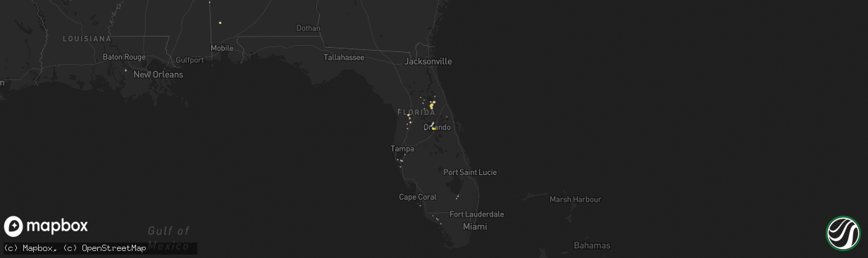 Hail map on July 8, 2012