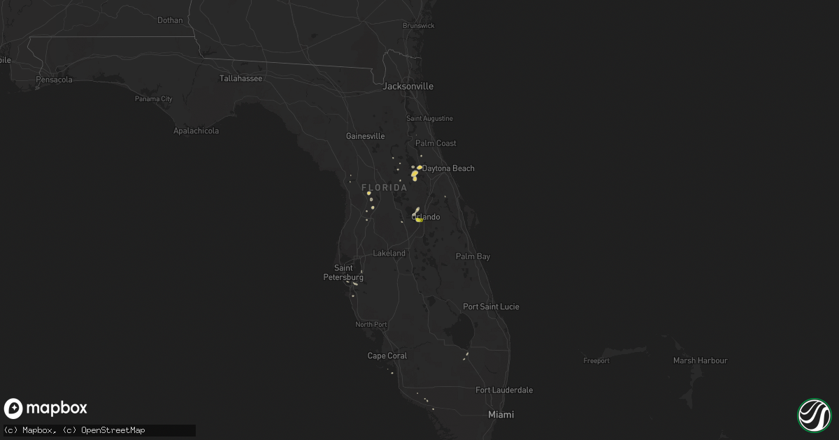 Hail map on July 8, 2012