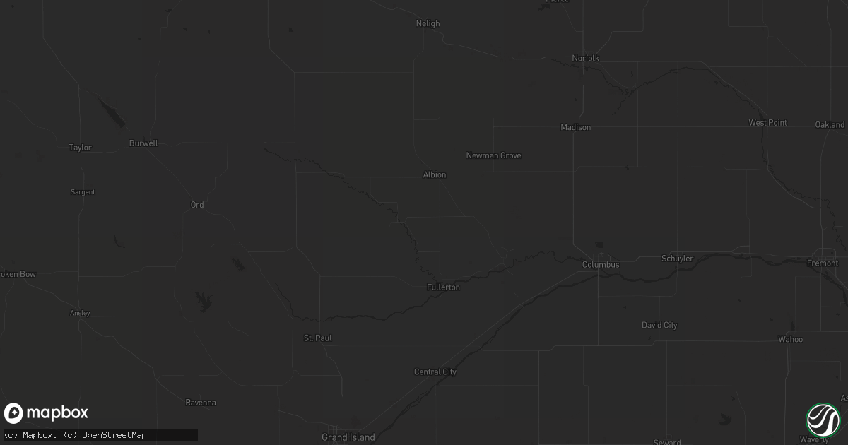 Hail map in Keystone, SD on July 8, 2013