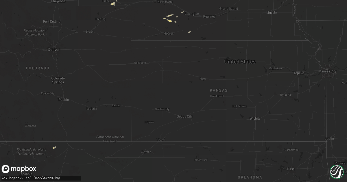 Hail map in Wyoming on July 8, 2013