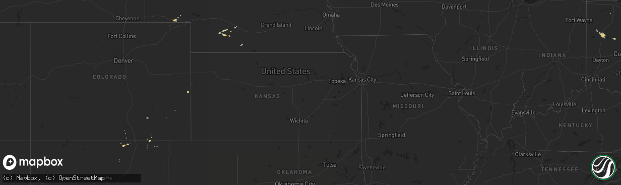 Hail map on July 8, 2013