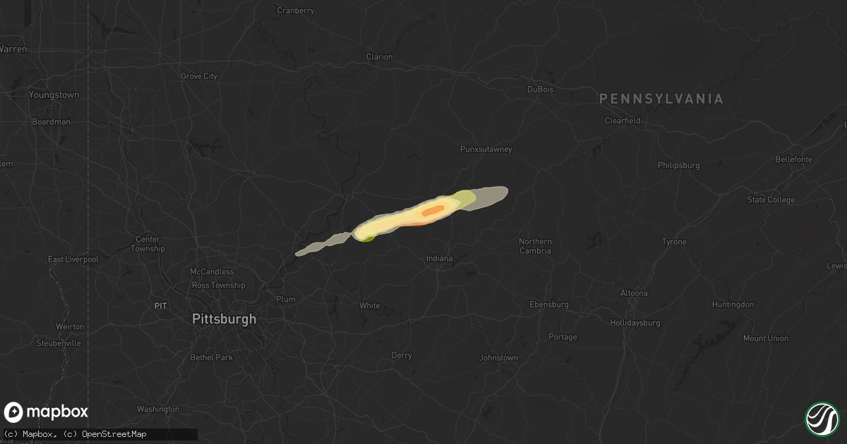 Hail map in Creekside, PA on July 8, 2014