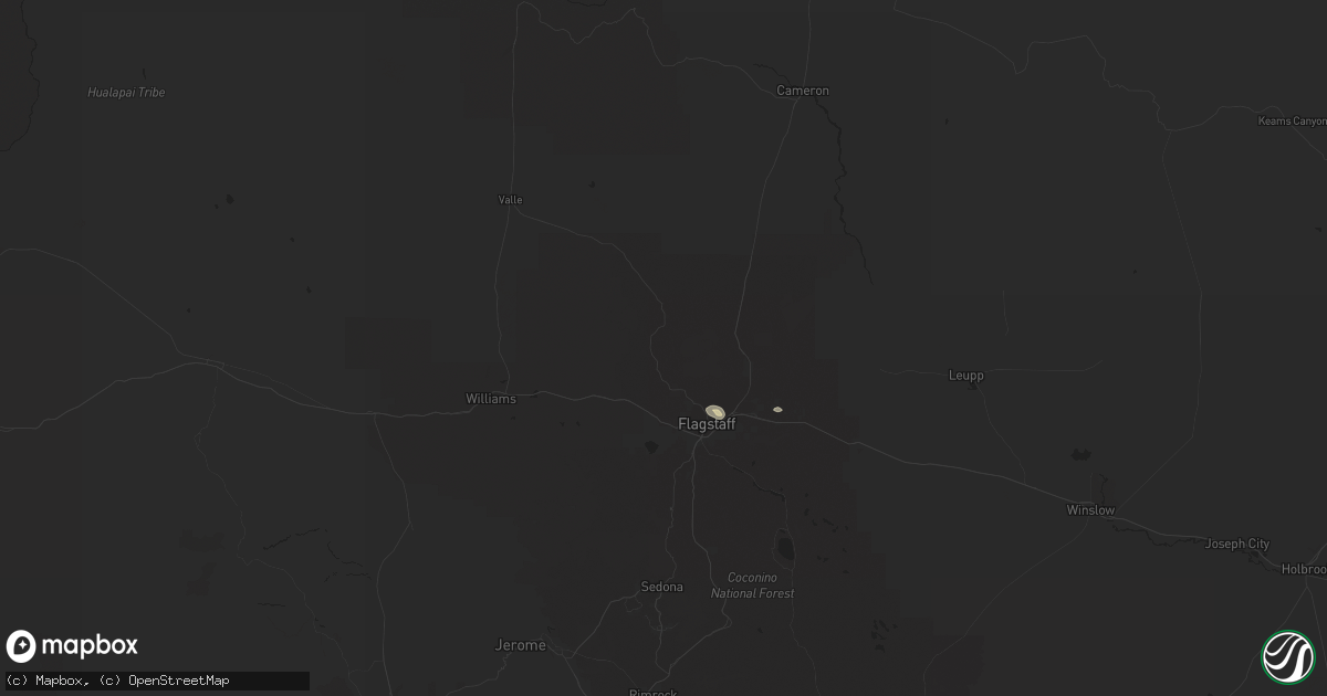 Hail map in Flagstaff, AZ on July 8, 2014