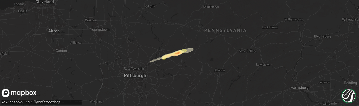 Hail map in Home, PA on July 8, 2014