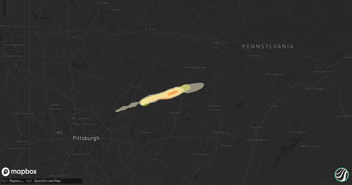 Hail map in Home, PA on July 8, 2014
