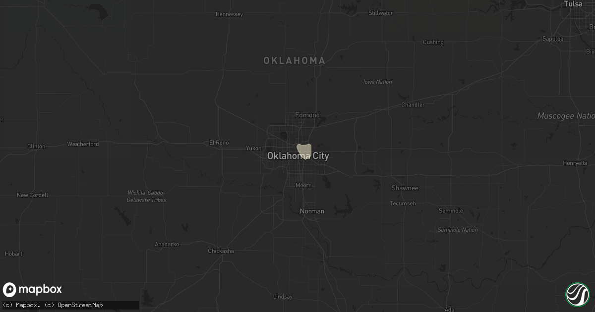 Hail map in Oklahoma City, OK on July 8, 2014