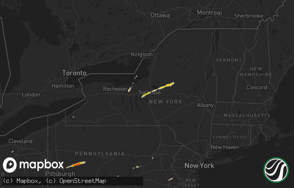 Hail map preview on 07-08-2014