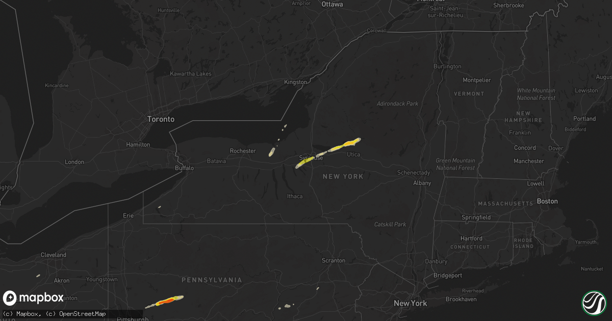 Hail map on July 8, 2014