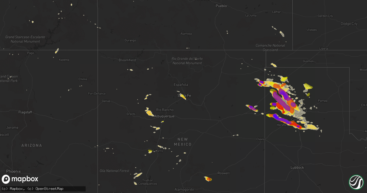 Hail map on July 8, 2015