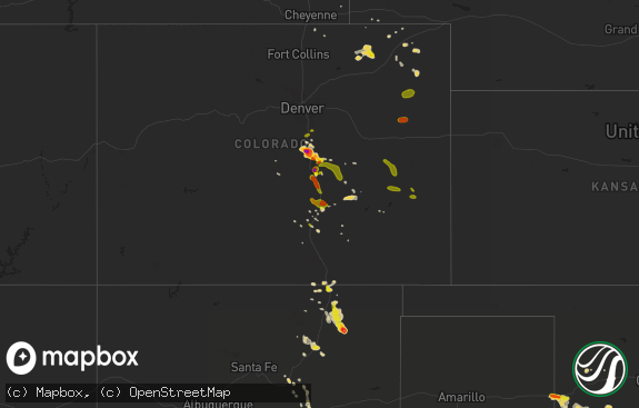 Hail map preview on 07-08-2016