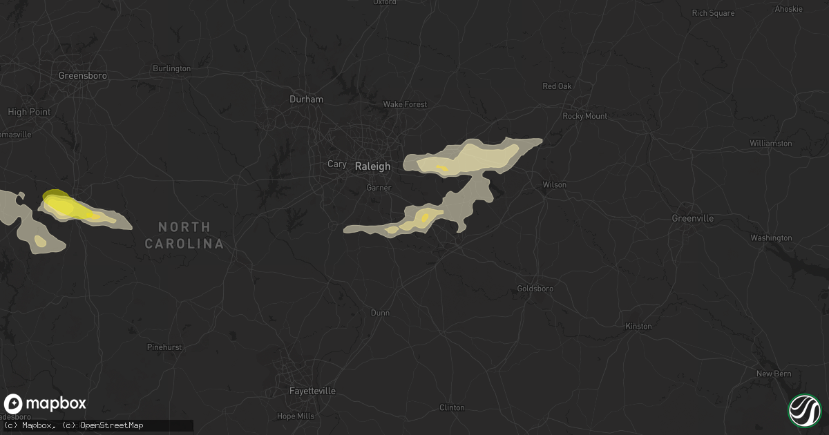 Hail map in Clayton, NC on July 8, 2017