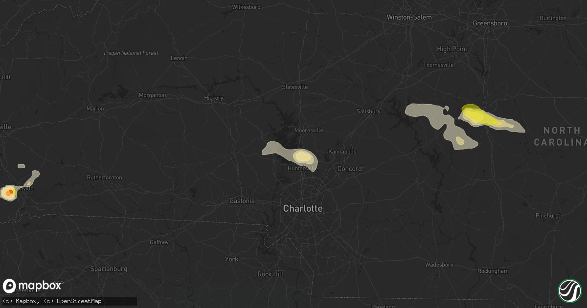 Hail map in Cornelius, NC on July 8, 2017