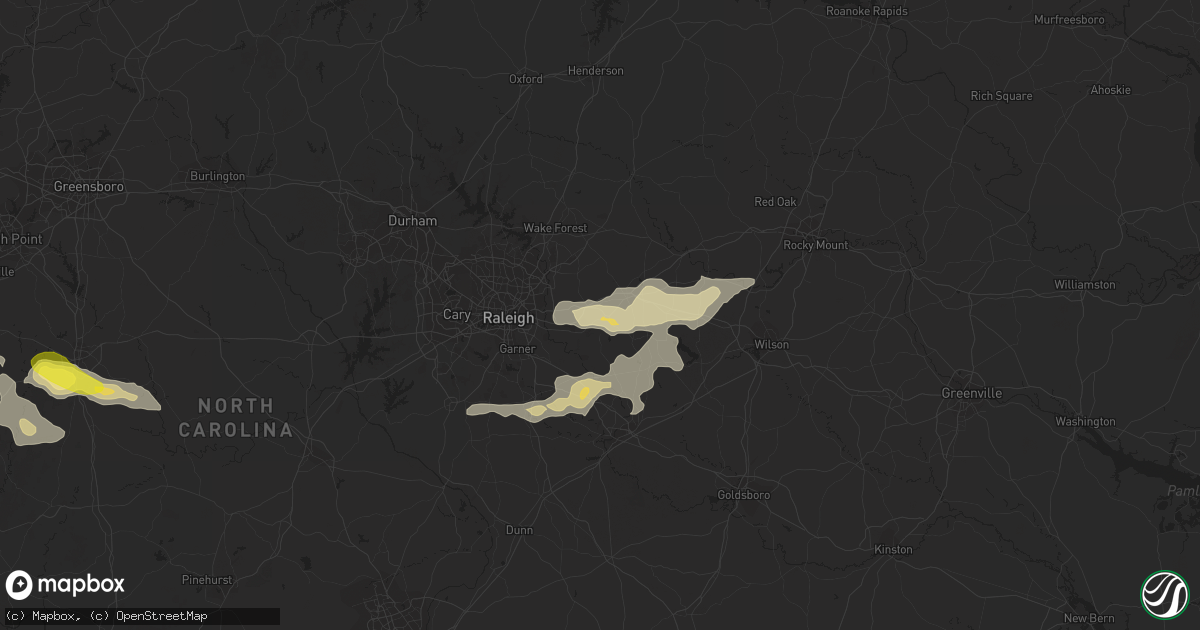 Hail map in Wendell, NC on July 8, 2017