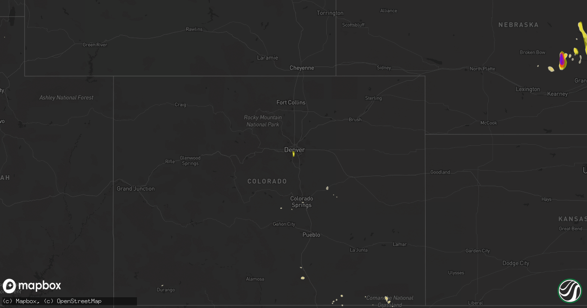 Hail map on July 8, 2017