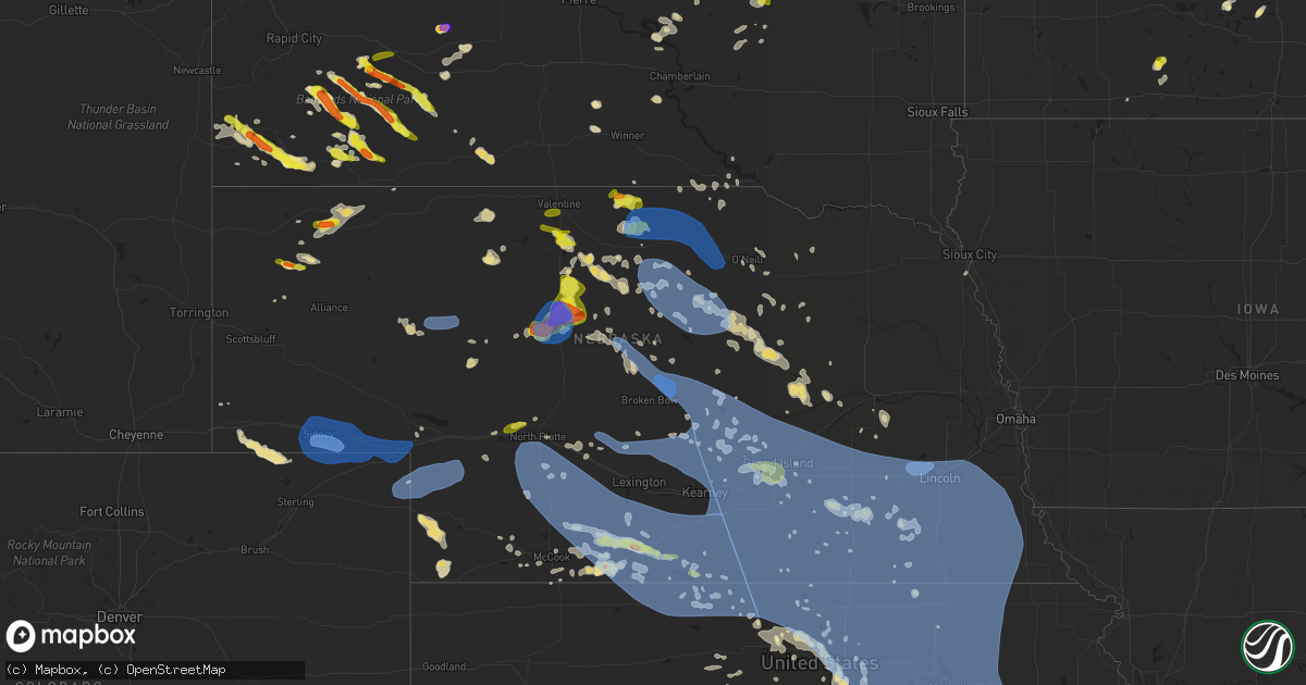 Hail Map in Nebraska on July 8 2020 HailTrace