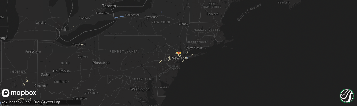 Hail map on July 8, 2021