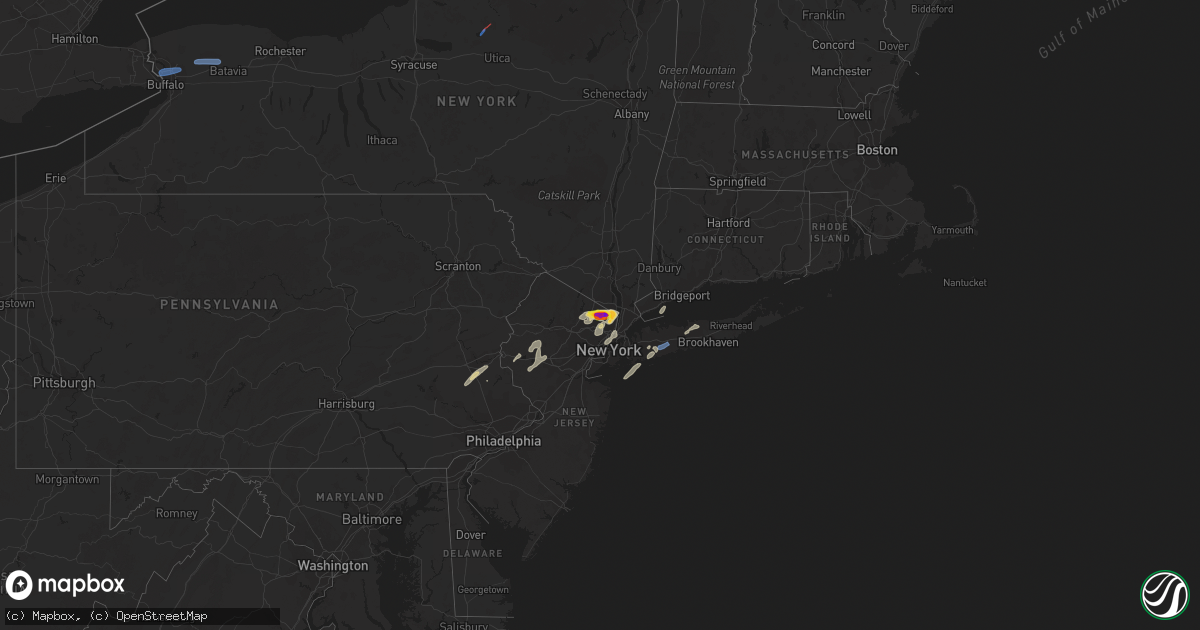 Hail map on July 8, 2021