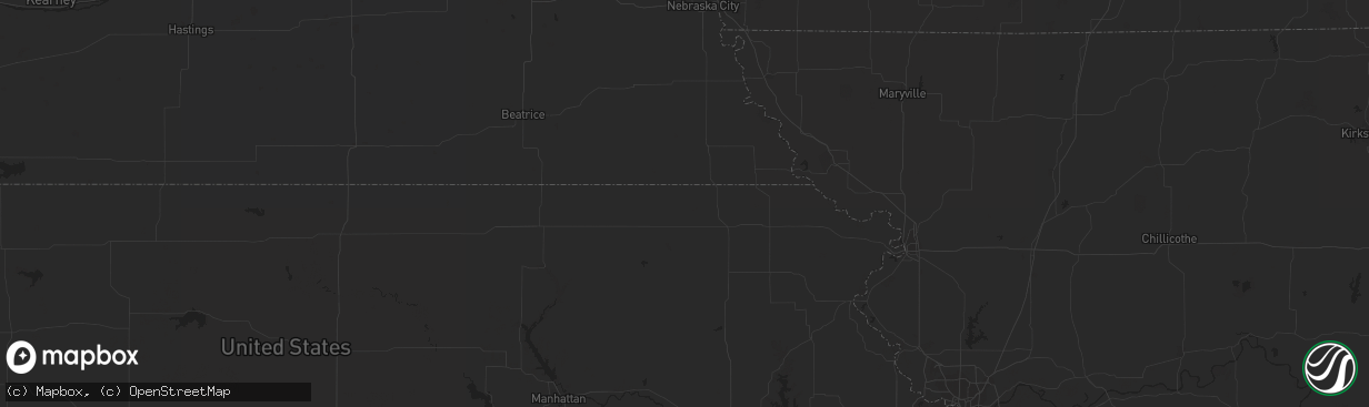 Hail map in Bayard, NE on July 8, 2023