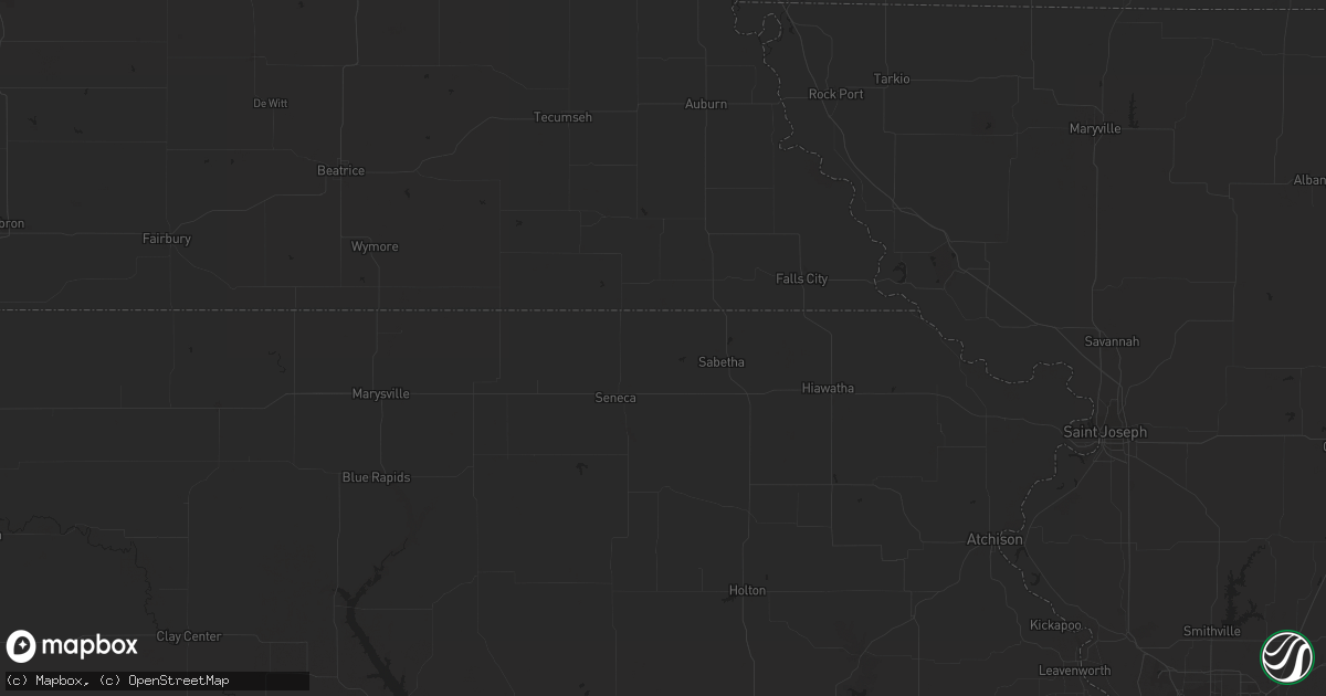 Hail map in Bayard, NE on July 8, 2023