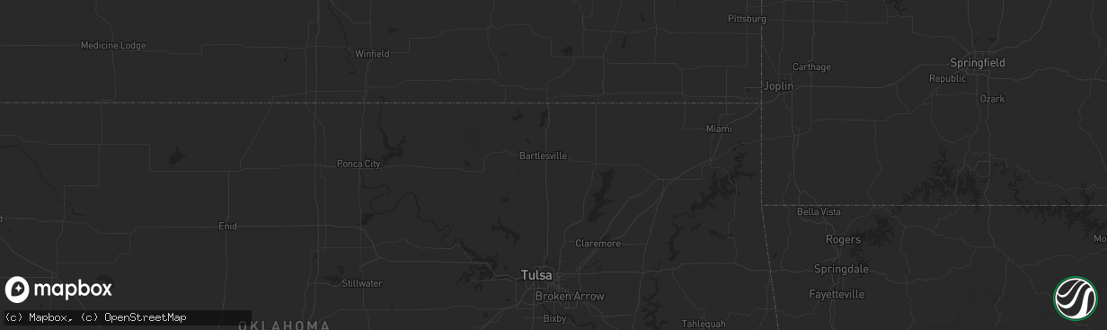 Hail map in Idabel, OK on July 8, 2023