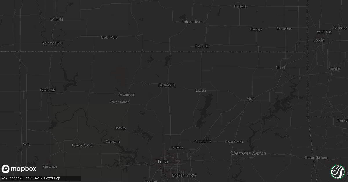 Hail map in Idabel, OK on July 8, 2023