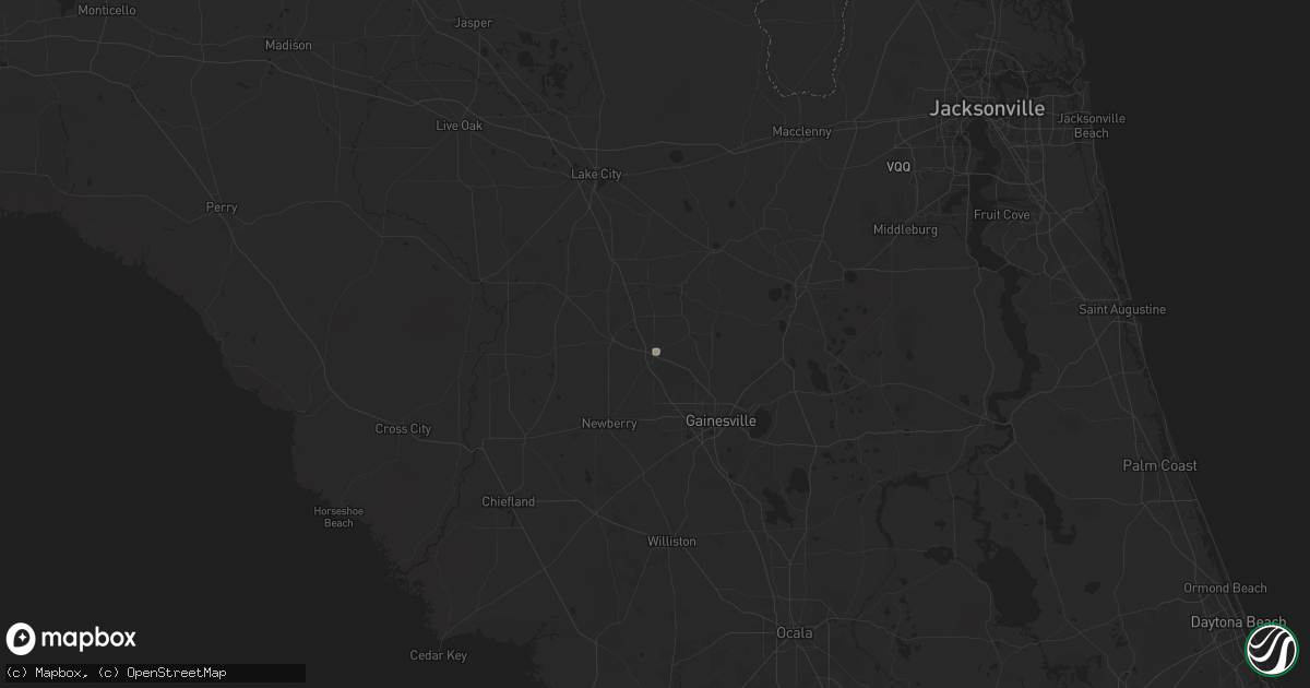 Hail map in Alachua, FL on July 8, 2024