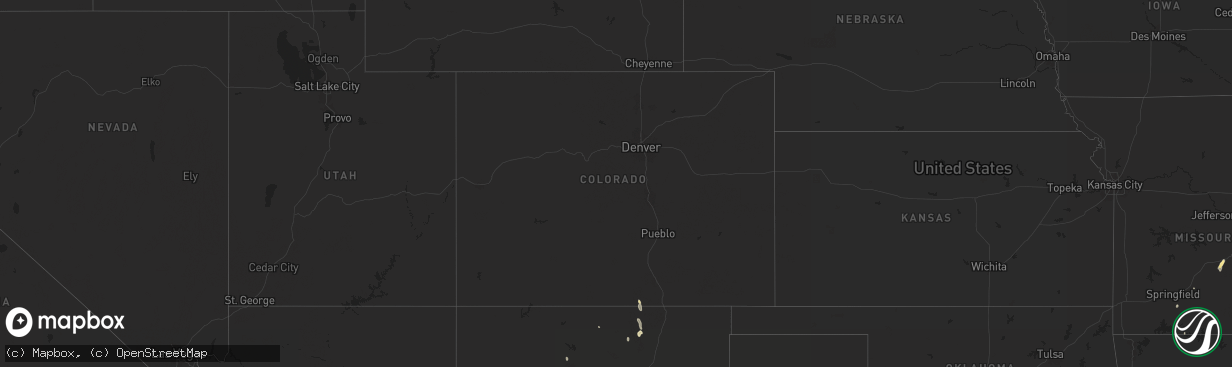 Hail map in Colorado on July 8, 2024