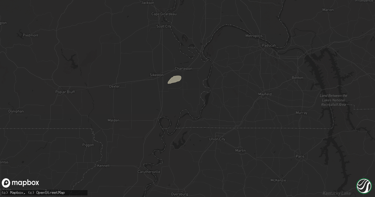 Hail map in East Prairie, MO on July 8, 2024