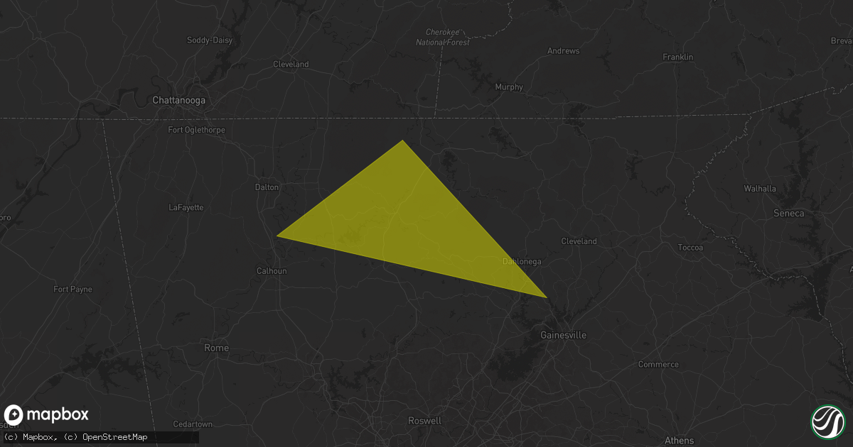 Hail map in Ellijay, GA on July 8, 2024