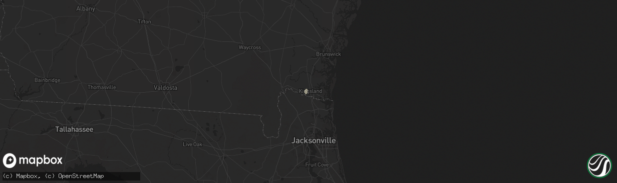 Hail map in Kingsland, GA on July 8, 2024