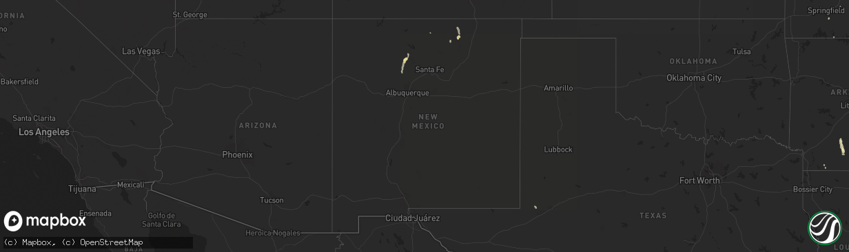 Hail map in New Mexico on July 8, 2024