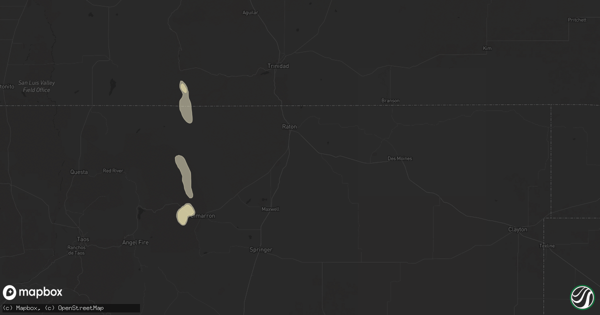 Hail map in Raton, NM on July 8, 2024