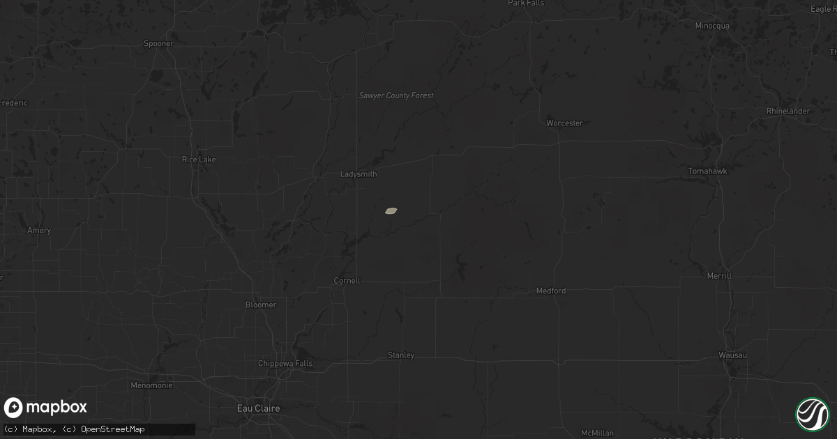 Hail map in Sheldon, WI on July 8, 2024