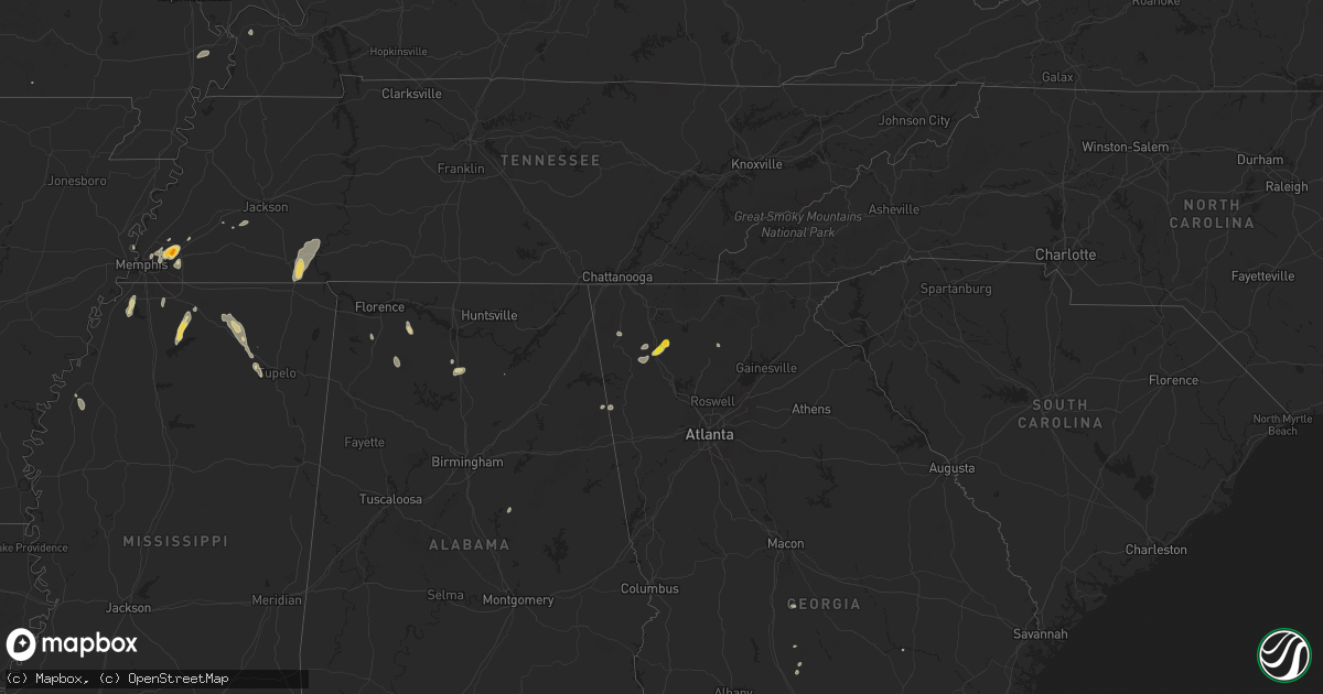 Hail map on July 8, 2024