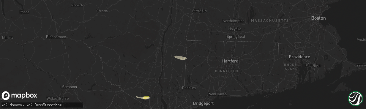 Hail map in Amenia, NY on July 8, 2025