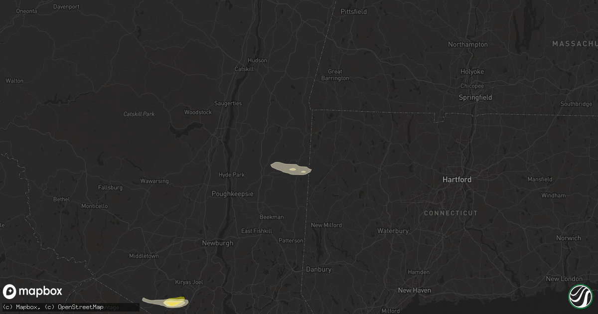 Hail map in Amenia, NY on July 8, 2025