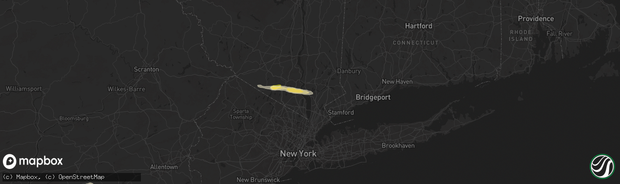 Hail map in Croton On Hudson, NY on July 8, 2025