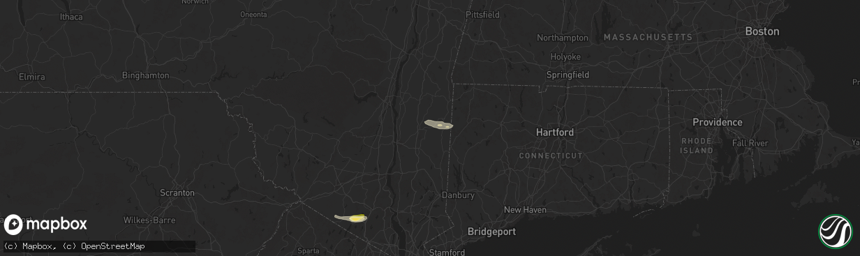 Hail map in Millbrook, NY on July 8, 2025