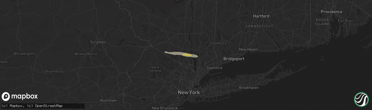Hail map in Stony Point, NY on July 8, 2025